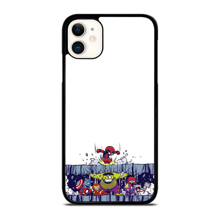 SPIDERMAN VS ALL MARVEL HEROES KAWAII iPhone 11 Case Cover