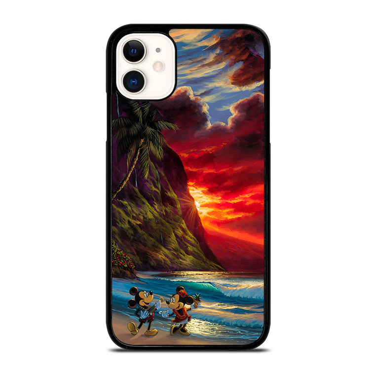 TROPICAL BEAUTIFUL MICKEY MINNIE iPhone 11 Case Cover