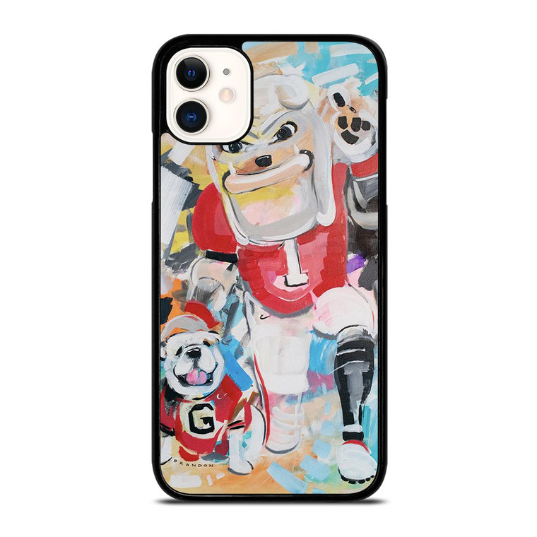 UNIVERSITY OF GEORGIA BULLDOGS UGA ART iPhone 11 Case Cover