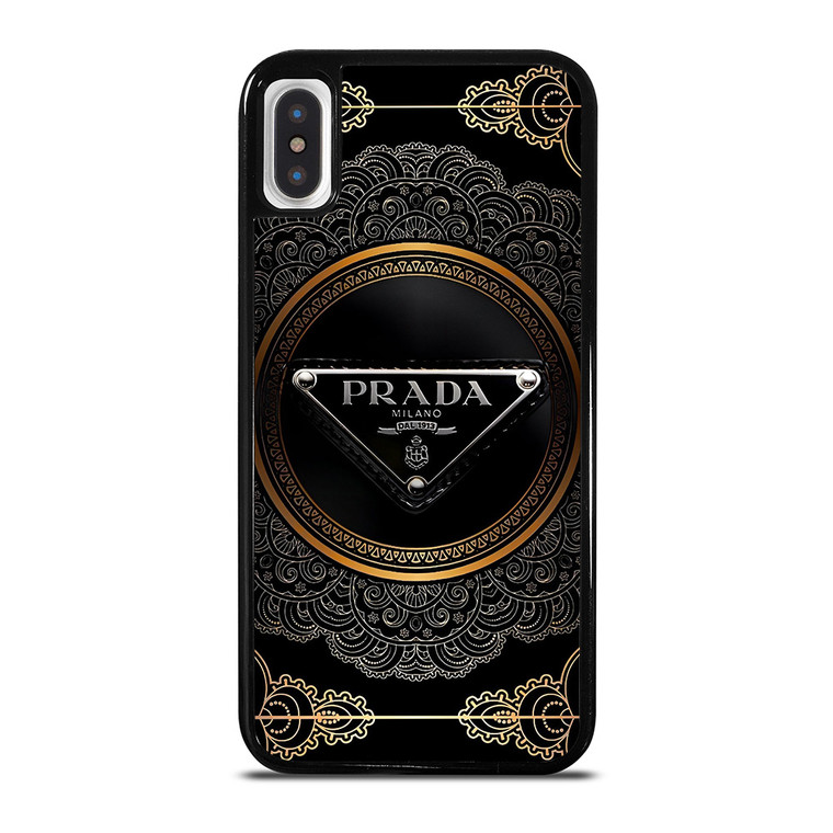 PRADA MILANO BLACK GOLD iPhone X / XS Case Cover