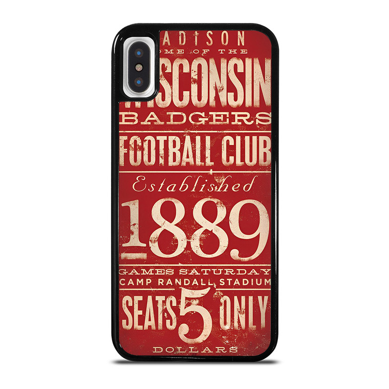 WISCONSIN BADGER OLD TICKET iPhone X / XS Case Cover