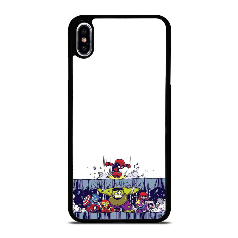 SPIDERMAN VS ALL MARVEL HEROES KAWAII iPhone XS Max Case Cover