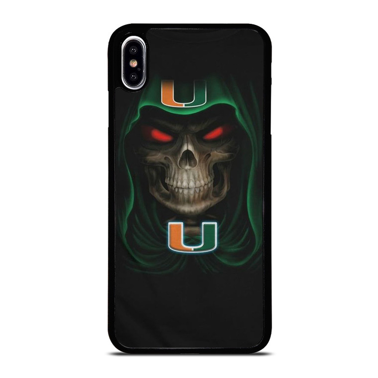 UM MIAMI HURRICANES SKULL iPhone XS Max Case Cover