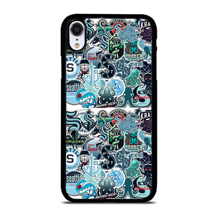 SEATTLE KRAKEN OCTOPUS COLLAGE iPhone XR Case Cover