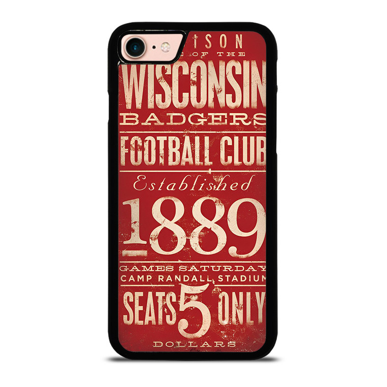 WISCONSIN BADGER OLD TICKET iPhone 7 / 8 Case Cover