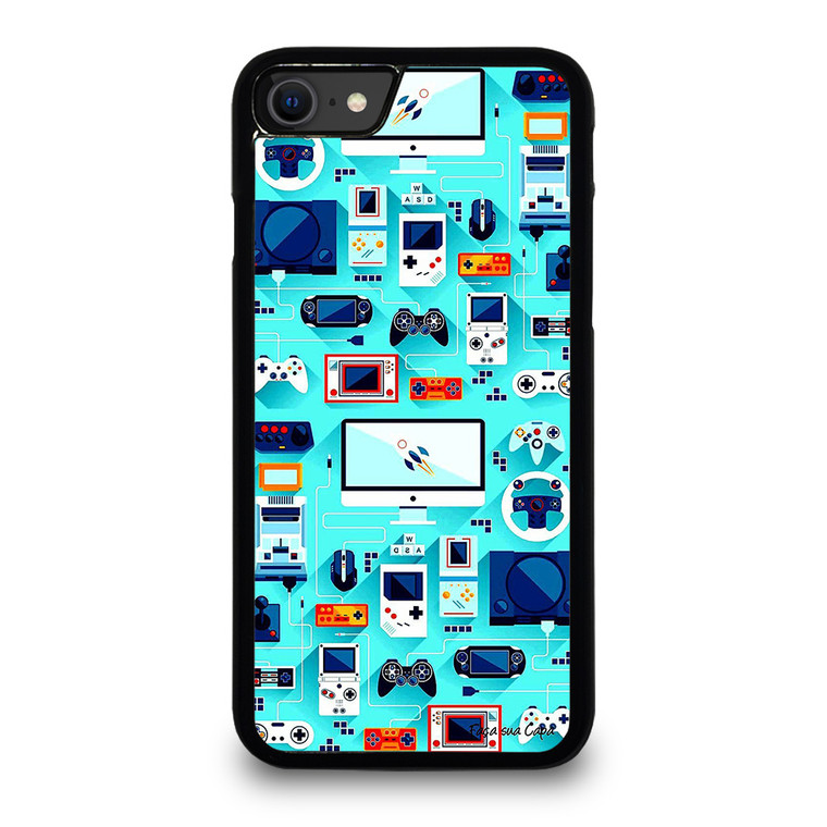 RETRO GAME FAMOUS CONSOL iPhone SE 2020 Case Cover