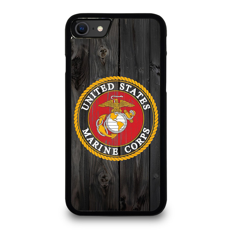 USMC US MARINE CORPS WOOD iPhone SE 2020 Case Cover