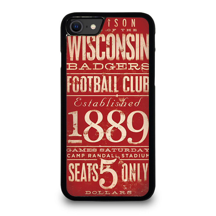 WISCONSIN BADGER OLD TICKET iPhone SE 2020 Case Cover