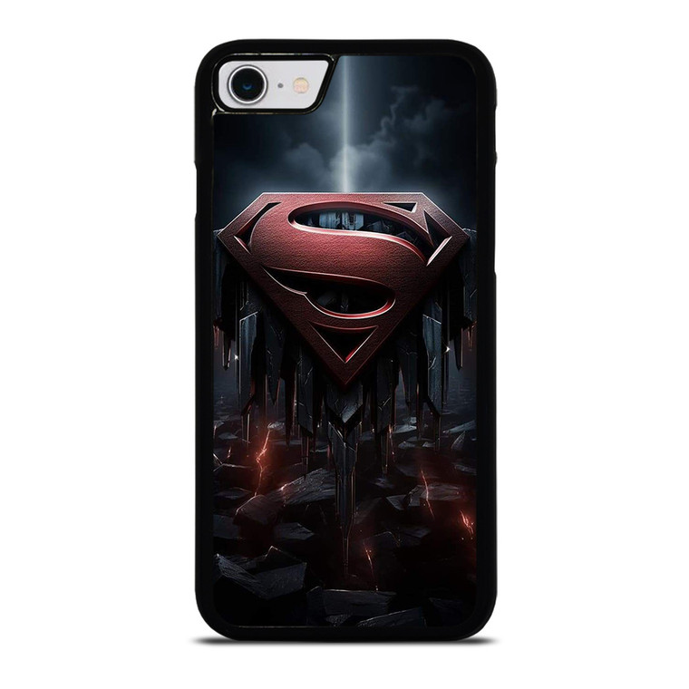 SUPERMAN DARK LOGO ICON iPhone SE 2022 Case Cover