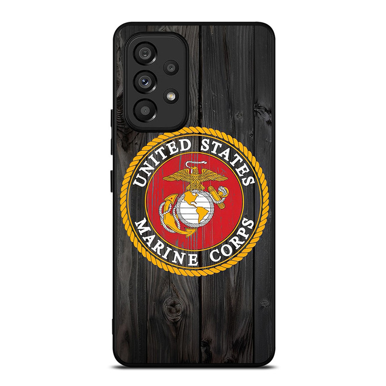 USMC US MARINE CORPS WOOD Samsung Galaxy A53 5G Case Cover