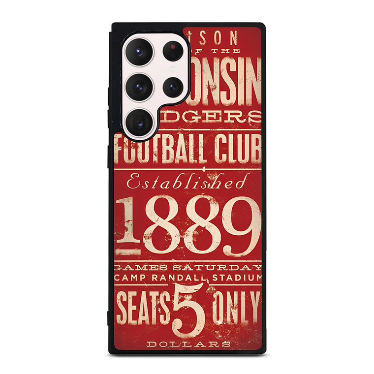 WISCONSIN BADGER OLD TICKET Samsung Galaxy S23 Ultra Case Cover