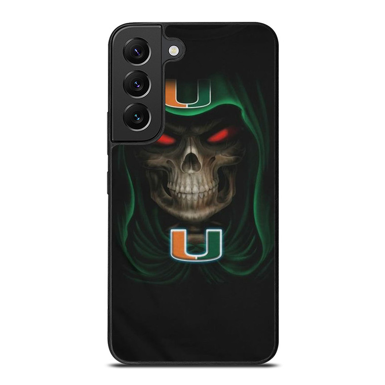 UM MIAMI HURRICANES SKULL Samsung Galaxy S22 Plus Case Cover