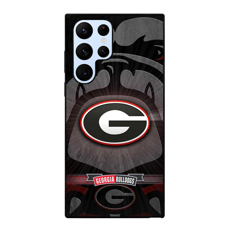 UNIVERSITY OF GEORGIA BULLDOGS UGA BLACK Samsung Galaxy S22 Ultra Case Cover