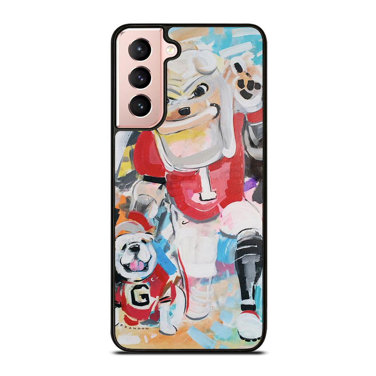 UNIVERSITY OF GEORGIA BULLDOGS UGA ART Samsung Galaxy S21 Case Cover