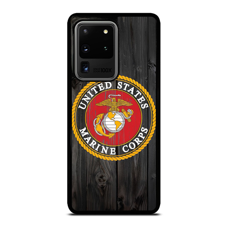 USMC US MARINE CORPS WOOD Samsung Galaxy S20 Ultra Case Cover