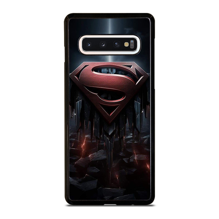 SUPERMAN DARK LOGO ICON Samsung Galaxy S10 Case Cover