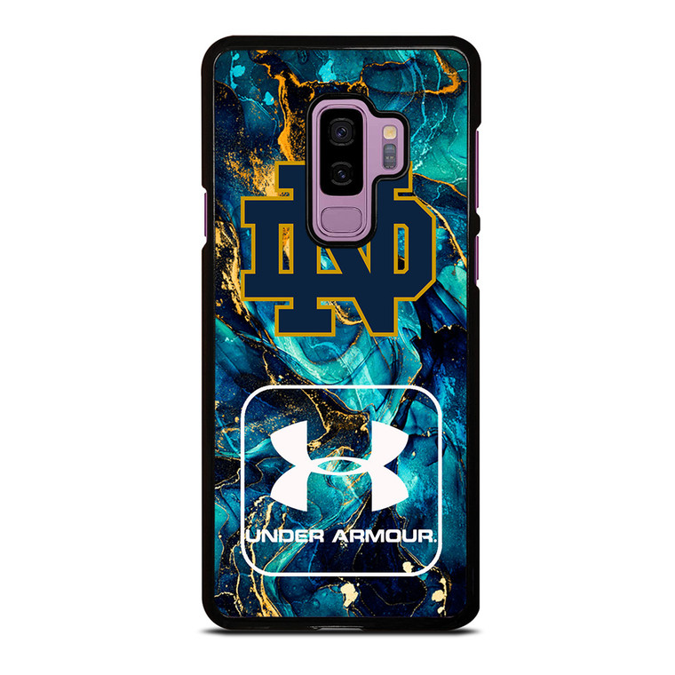 NOTRE DAME VS UNDER ARMOUR MARBLE BLUE Samsung Galaxy S9 Plus Case Cover