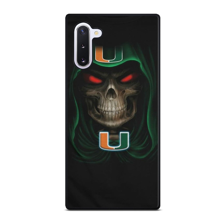 UM MIAMI HURRICANES SKULL Samsung Galaxy Note 10 Case Cover