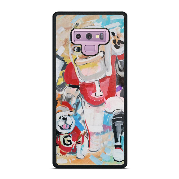 UNIVERSITY OF GEORGIA BULLDOGS UGA ART Samsung Galaxy Note 9 Case Cover