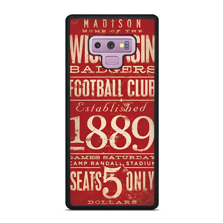 WISCONSIN BADGER OLD TICKET Samsung Galaxy Note 9 Case Cover
