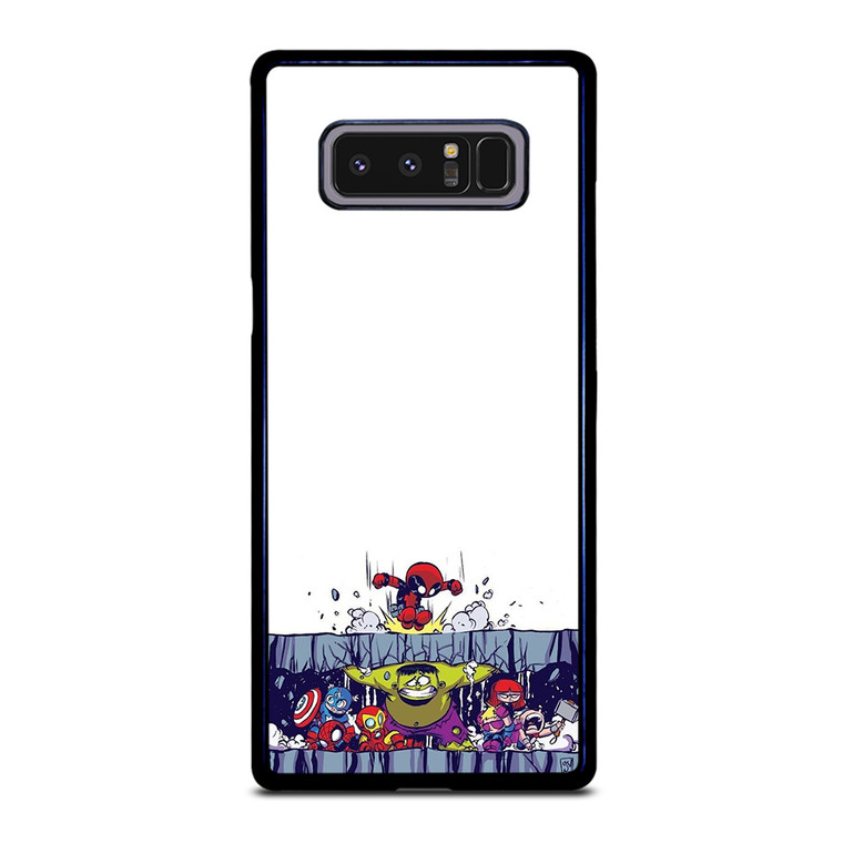 SPIDERMAN VS ALL MARVEL HEROES KAWAIISPIDERMAN VS ALL MARVEL HEROES KAWAII Samsung Galaxy Note 8 Case Cover