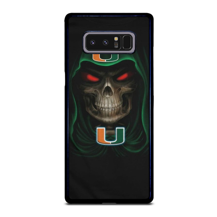 UM MIAMI HURRICANES SKULLUM MIAMI HURRICANES SKULL Samsung Galaxy Note 8 Case Cover