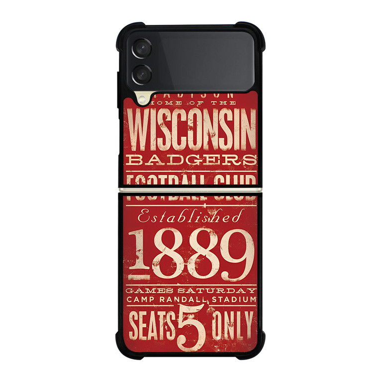 WISCONSIN BADGER OLD TICKET Samsung Galaxy Z Flip 3 Case Cover