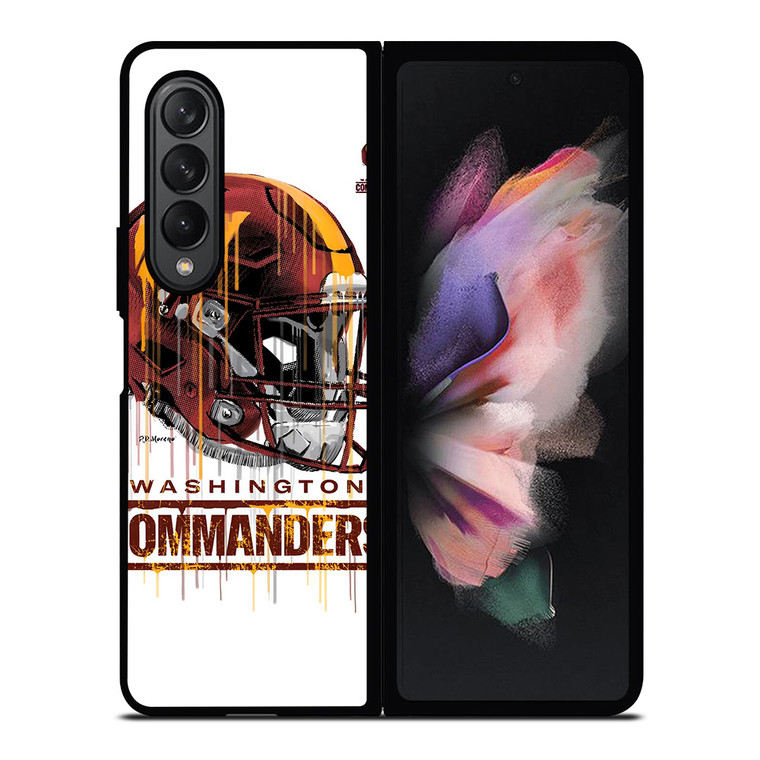 WASHINGTON COMMANDERS HELM ICON Samsung Galaxy Z Fold 3 Case Cover