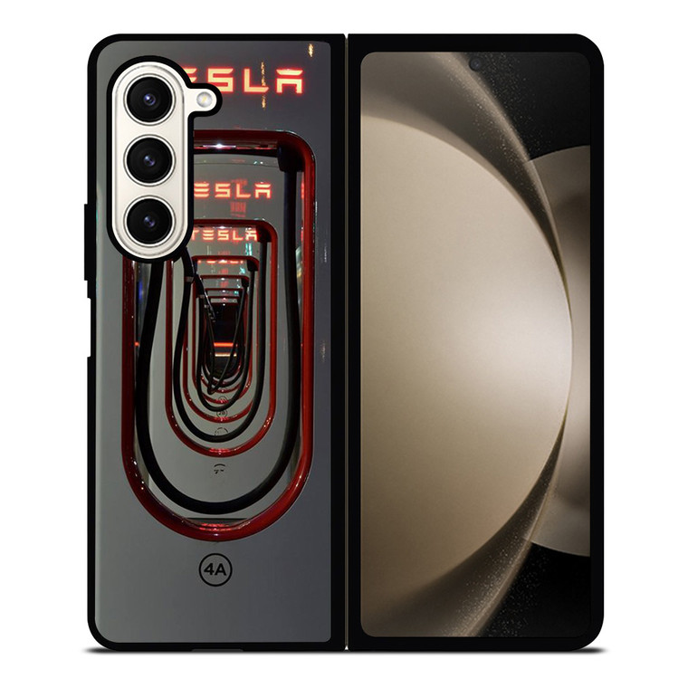 TESLA STATION CHARGE Samsung Galaxy Z Fold 5 Case Cover