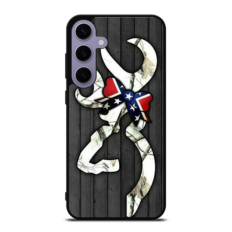 WOODEN CAMO BROWNING LOGO Samsung Galaxy S24 Plus Case Cover