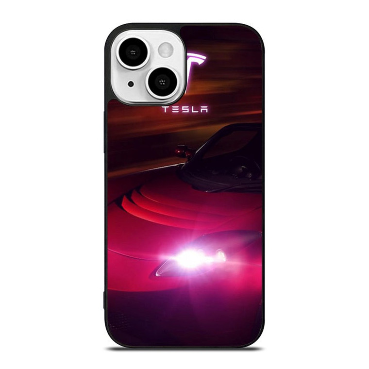 TESLA MOTORS RED CAR iPhone 13 Mini Case Cover