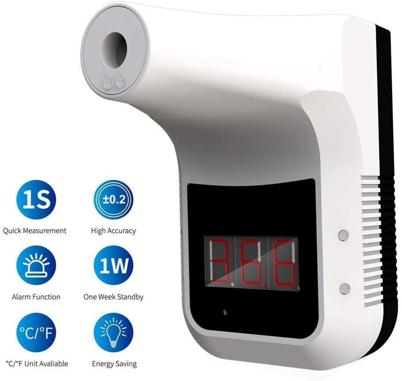 Automatic Wall-Mounted Non-Contact Forehead Thermometer K3 Infrared – ASA  TECHMED