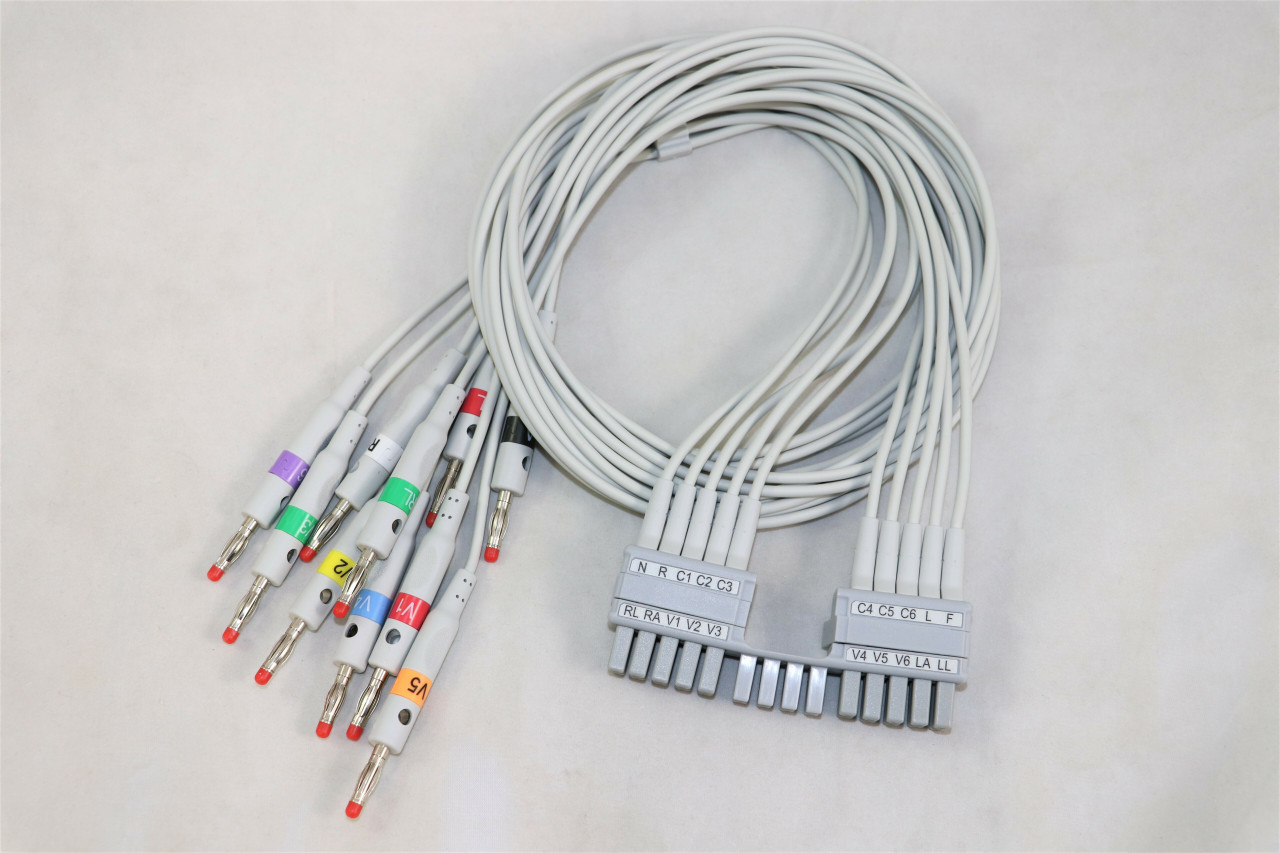 ECG Leadwires - 10 Lead, Banana End, AHA (9293-046-60