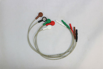 5-Piece Leadwire set for 2-Channel Holter ECG, 30 cm, Adapter Cable (2014606-072)