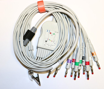 10 Lead Banana Plug Patient Resting ECG Cable - Generic (RE-PC-AHA-BAN) 10 Lead Banana Plug Patient Resting ECG Cable - Generic (RE-PC-AHA-BAN)