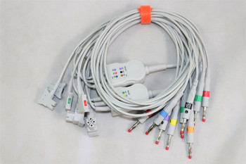 ECG Leadwires - 10 Lead, Banana End, AHA (989803151631)