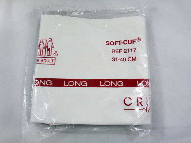 GE Critikon SOFT-CUF, Single Cuff, 2117 Large Adult Long BP Cuff