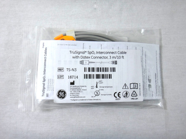 GE TS-N3 TruSignal SpO2 Interconnect Cable with Datex Connector