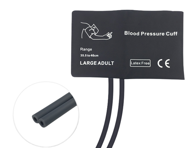 BP Cuff, Large Adult, 35.5 - 46 CM, Bladderless, 2 Tube, No Connection, 12LGA-BL-2T-NB, Ea