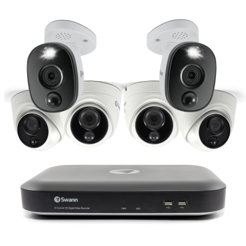 6 Camera 8 Channel 4K Ultra HD DVR Spotlight Security System | SODVK-855804D2WL