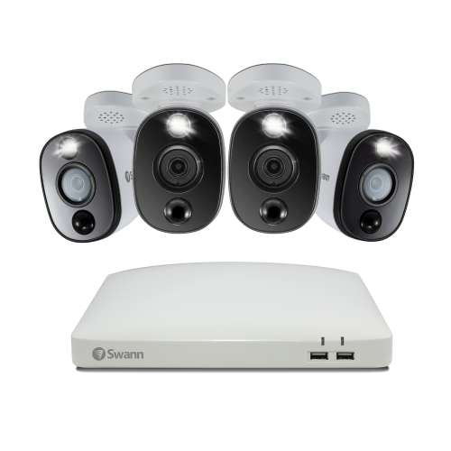 4 Camera 4 Channel 4K Ultra HD DVR Spotlight Security System | SWDVK-45680W4WL 4 Camera 4 Channel 4K Ultra HD DVR Spotlight Security System | SWDVK-45680W4WL