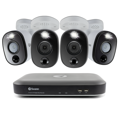4 Camera 4 Channel 4K Ultra HD DVR Spotlight Security System | SWDVK-455804WL