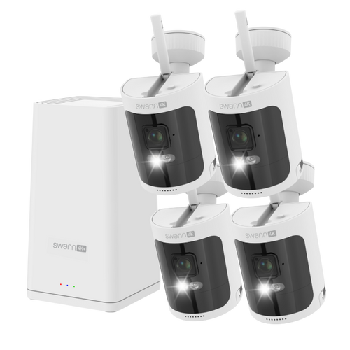 AllSecure4K+ Wireless Security Kit with 4 x 4K Wire-Free Cameras & Power Hub | SWNVK-AS4KH4
