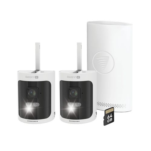 AllSecure4K Wireless Security Kit with 2 x Wire-Free Cameras & NVR Tower | SWNVK-AS4K800S2