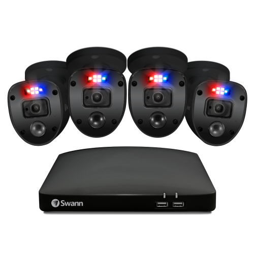 Black Home 4 Camera 4 Channel 1080p Full HD DVR Security System Black Home 4 Camera 4 Channel 1080p Full HD DVR Security System