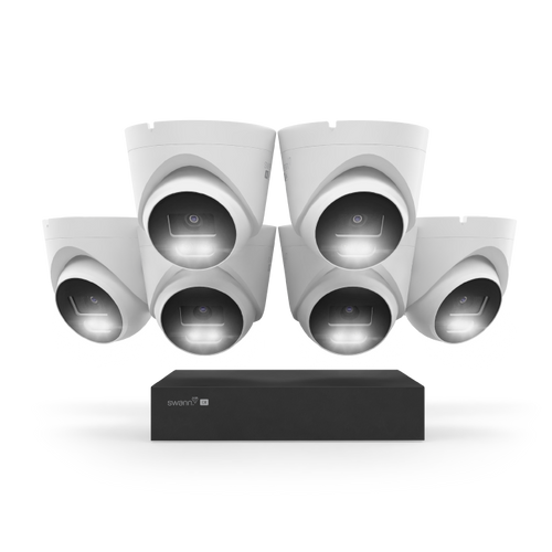 Swann EliteX™ 6K/12MP NVR Security System with 6 Dome Cameras | SWNVK-8EX612MPD