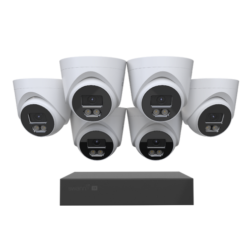 Swann EliteX™ 6K/12MP NVR Security System with 6 Dome Cameras | SWNVK-8EX612MPD