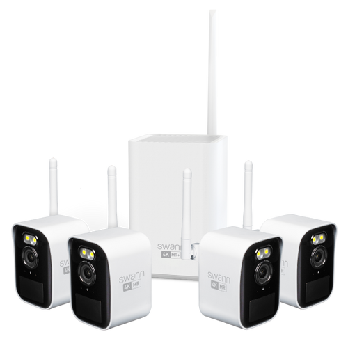 Refurbished Swann MaxRanger4K™ Mini Long-Range Wireless Security System with 4 Cameras | SWNVK-MRMINISD4
