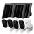 Xtreem Security Camera 4 Pack with 4 Solar Charging Panels & Outdoor Stands - SWIFI-XTRCAMKITC