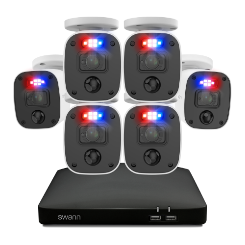 新品Swann Enforcer Security System 4台セット Swann Enforcer 4 Channel 1080p FHD DVR Security System with